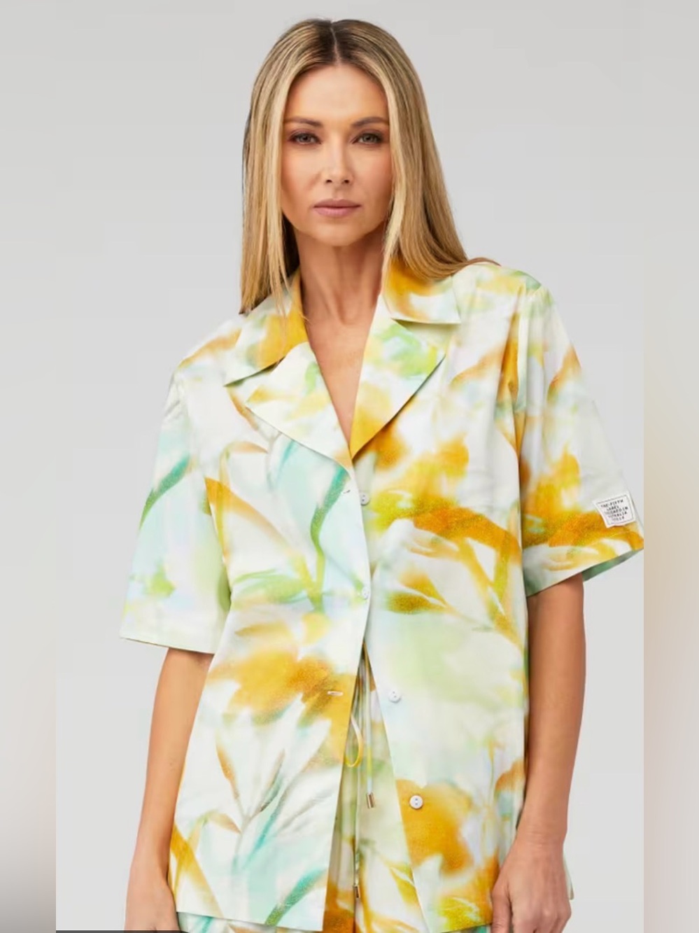 The Fifth Label Abstract Camp Shirt Top Organic Cotton | Australia EUC M #2680